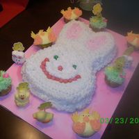 Easter2.jpg My thrid cake made it for my friend' s kids. chicks feet,becks,feathers.are made from colored white chocolate.