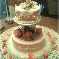 Cameo A good Friends Bridal Shower cake. Royal icing Cameo's