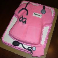 Scrub Shirt Cake Made for someone who is graduating nursing school.