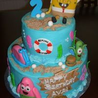 Spongebob Cake I'm not sure who did the original design of this, but here's my version!