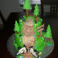 Mountain Bike Cake Butter cream with mmf accents, idea came from someone on google.