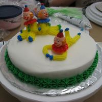 Class 1, Cake 2 - Figure Piping This was only the second cake I'd ever made, in my first cake class. Figure piping wasn't as hard as I thought it might be.