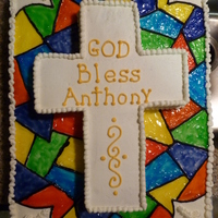 Stained Glass Communion Cake 
