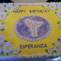 Esperanza's Birthday Cake Esperanza wanted the yellow of Belle's dress and purple. She studies ballet; daisies are her favorite flower and her grandmother'...