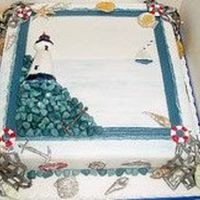 Selsey Bill Sunshine For a friend who retired to the sea.This cake is 3D and the lighthouse was made from a mould so it stands out from the cake all the little...