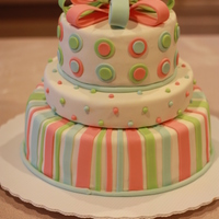 Baby Shower Cake The cake was inspired by the baby's bedding.