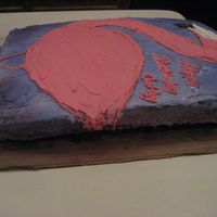 Flamingo Cake_2 At first it was an accident, but I flicked out the icing to give the tail a fluffed up feathers look.