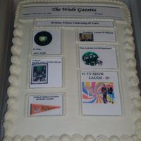 40Th Bday Cake 40th Bday cake, yellow cake, bc icing. Cust. wanted a cake with facts from 1968. Decided to try to make it look like a newspaper. Wade is...