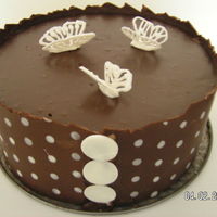 Chocolate Ganache Cake It is a chocolate ganache cake for a friend's birthday.