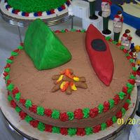 Trail To Eagle 3 this is the Boy Scout step of my son's Trail to Eagle Cake iced with Chocolate Butter Cream and decorated by my husband with hand made...