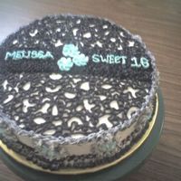 Black Lace Free hand black lace cake for a 16 year oldl whose favourite colour is black.