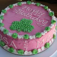 St. Patty's Day Margarita cake with whipped icing