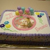 Barbie Edible Image This was the first cake I made when I completed all of the Wilton Courses. It was for my niece Brenna's 5th birthday. I remember the...