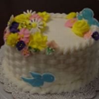 Basket Weave Cake This was my Wilton Course 2 final cake. It was the first time I tried doing the basket weave technique. My hand & wrist were killing me...