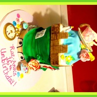 Alice In Wonderland Cake made from a few different cakes pics the customer sent me that she found online.