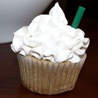 Vanilla Latte coffee butter cake w/ vanilla bean buttercream .... cut starbucks straws for decoration