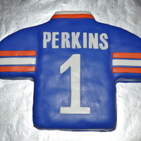 Jersey Cake This was my first jersey cake and my first attempt at carving. Vanilla cake with buttercream icing. I made two 9x13 layers; one for the...