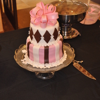 Baby Shower Cake This cake was inspired by a design submitted by helipops. I made it for a pink & brown baby shower. This was my first attempt at a...