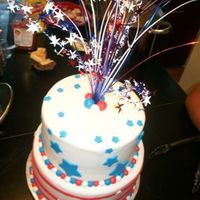 4Th Of July Never mind the cooking utensils and 1/2 eaten hamburger! I took a photo at the last minute before we ate it. It's WASC with raspberry...