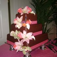 Chocolate Square My first chocolate fondant cake. I shed a few tears on this one!