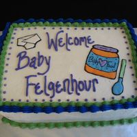 Baby Shower This cake was to match the handmade invitations sent out for a baby shower...it came out really cute!