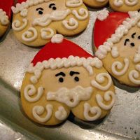Santa Heart Cookie Closeup 
