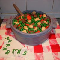 Meat And Vegetables Everything in fondant includind the towel. Thanks for looking