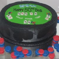Poker Fondant cards and poker chips