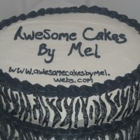 Zebra Cake This was supposed to be a poker table cake but the customer rescheduled the day before so I turned it into a practice cake. I used a zebra...