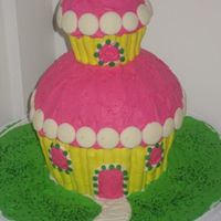 Big Cupcake I saw this on the Wilton website. I was bored and it was almost my birthday so I made an early birthday cake for myself.