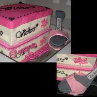 Shoe Box This was for a bridal shower. The "Label" was the brides soon to be last name. Gumpaste Shoe.