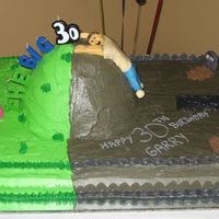 Over The Hill Figure and tombstones are candy clay