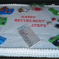 Retirement Fondant decorations