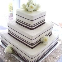 Amanda Vanilla/Chocolate Marble with Chocolate Ganache Filling - Black and White Wedding Color Theme