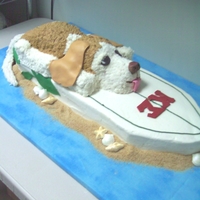 Beagle On A Surfboard! This was created for a groom who loved to surf, his college fraternity theme was worked in as well as a replica of his real dog! Everything...