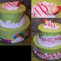 Babyland Candyland Themed Baby Shower Cake Babyland Candyland Themed Baby Shower Cake. Buttercream with fondant accents.