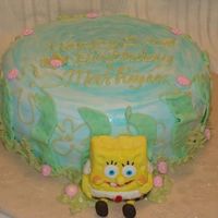 Sponge Bob Cake Fondant covered cake. Painted with foodcolor / vanilla mix. Sponge Bob sculpture out of fondant and gumpaste mix. Edible markers. Royal...