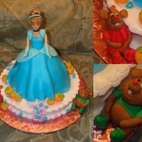 Cinderella 3D Cake Fondant / Gumpaste Figures. Wondermold pan for dress. Buttercream and royal icing accents. I LOVED doing this cake. Thanks for the...