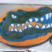 Florida Gator Birthday Cake This cake was for a young girl who was turning 13. Cake is Buttenut with Buttercreme Icing