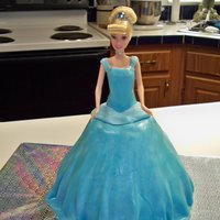 Cinderella This was my first doll cake & was so much fun to make. Cake is vanilla cake stacked & carved to shape. ButterCreme Icing covered...