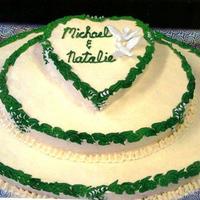 Wedding Shower This is a vanilla cake with Buttercreme Icing and Buttercreme accents.