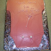 Baby Onesie I wanted to do something different for baby shower cakes so I created these cakes. One is a yellow cake with strawberry filing and the...