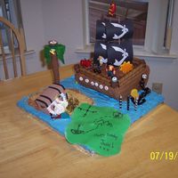 Pirate Ship I am still in the beginning of cake decorating. Most items were edible, fondant, buttercream, rice crispies. Had a lot of fun making it.