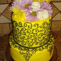 Alba A wedding cake I made in April for a small intimate wedding. 6" and 8" round teirs of sour cream white cake with raspberry...