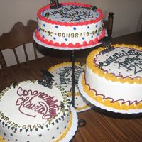 Graduation Cakes These were high school graduation cakes I made for my sister and my cousin.
