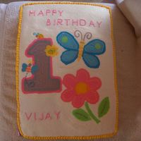 First Birthday Cake This cake is my first "REAL" sale. A co-workers sister asked me to do her daughters first birthday cake. She gave me the...