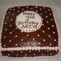 Chocolate Brown And Pink Cake One of my favourite colour combinations! Made for my niece. Inspiration came from CC cakers. Thanks for looking!