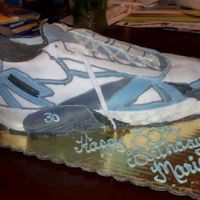 Running Shoe Done for a 30th birthday party. All fondant