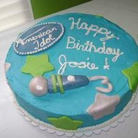 American Idol Karaoke Party! triple chocolate fudge cake with vanilla buttercream. fondant accents dusted with silver lustre. thanks all of you cc'ers for...