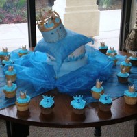 Lil Prince Tiered cake 1st time trying a whimsical style cake (learned alot of what to do next time!! One cake white,middle chocolate and top marble....